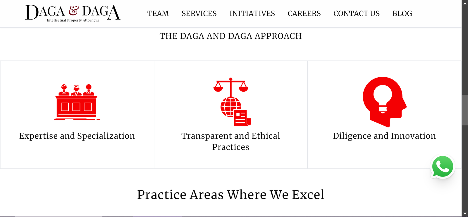 Daga home page